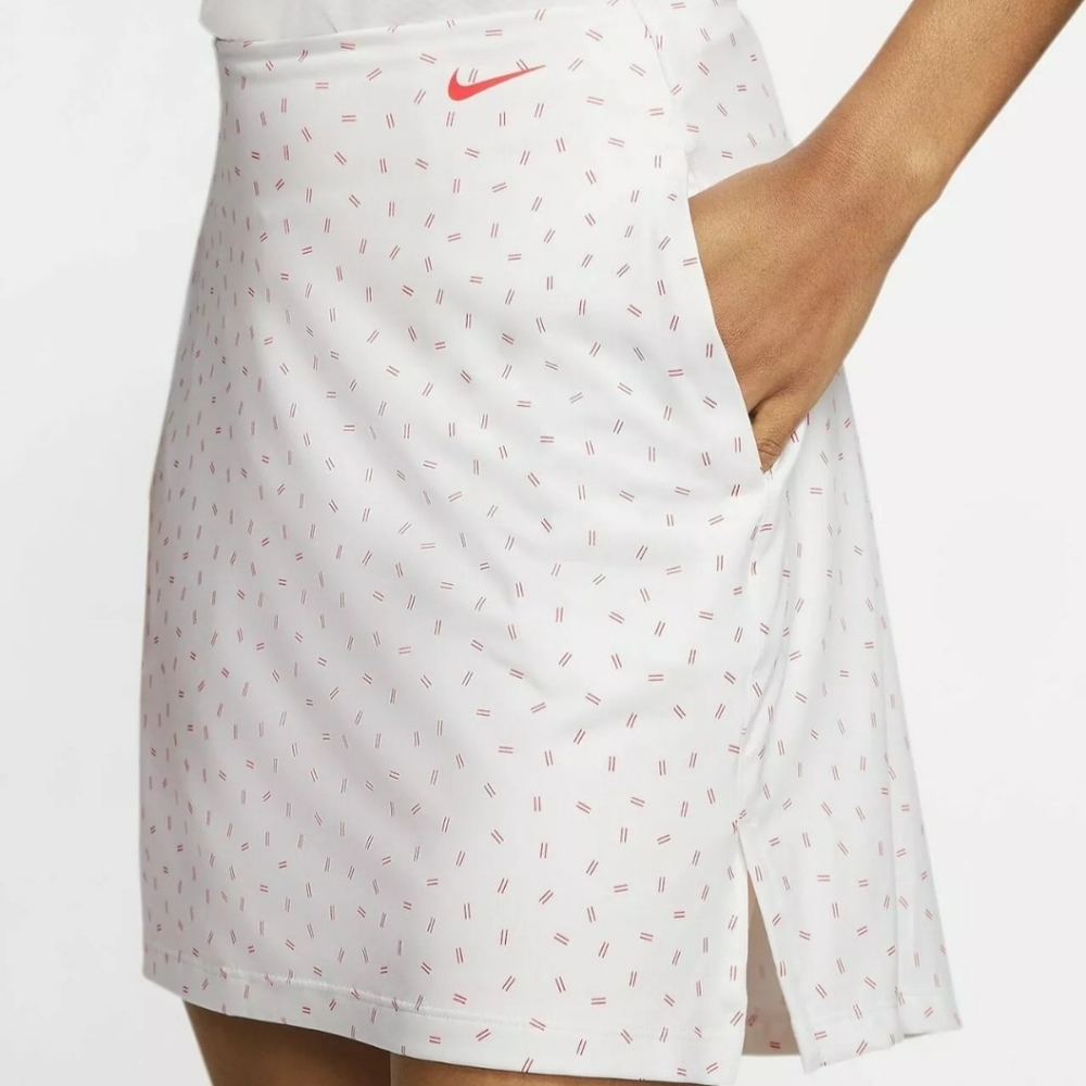 NWT Nike White Golf Tennis Dri-FIT UV Victory Printed Skirt Short Skort XS